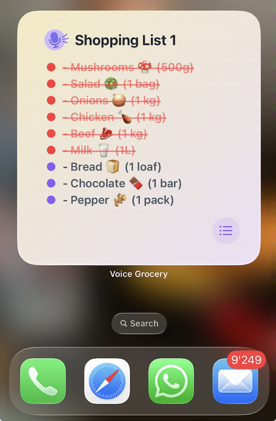 BuyVoice iOS Widget